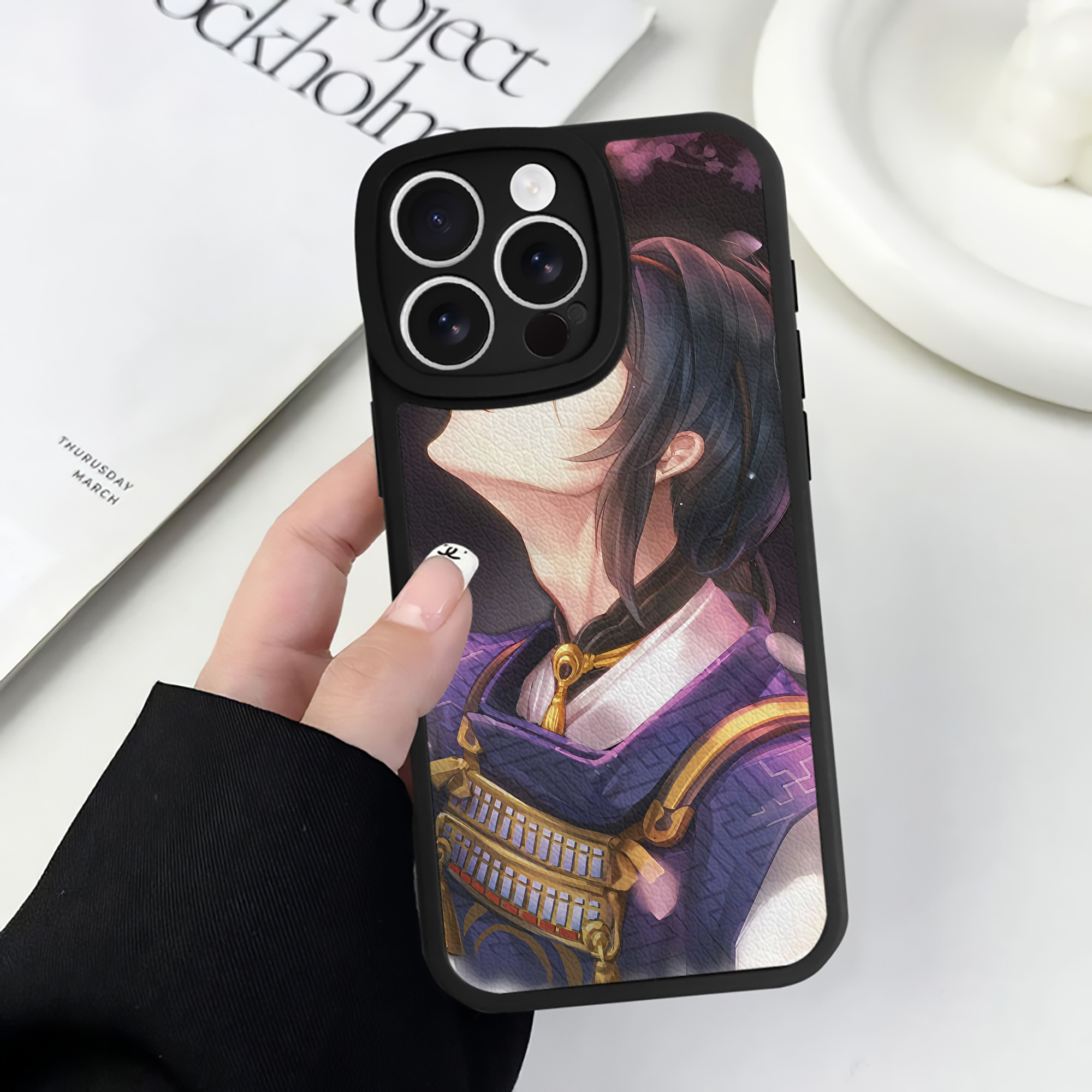 （画像用） 刀剣乱舞 Touken Ranbu 【iPhone 16シリーズ対応】シリコンスマホケース（レザー調） 材質：シリコン